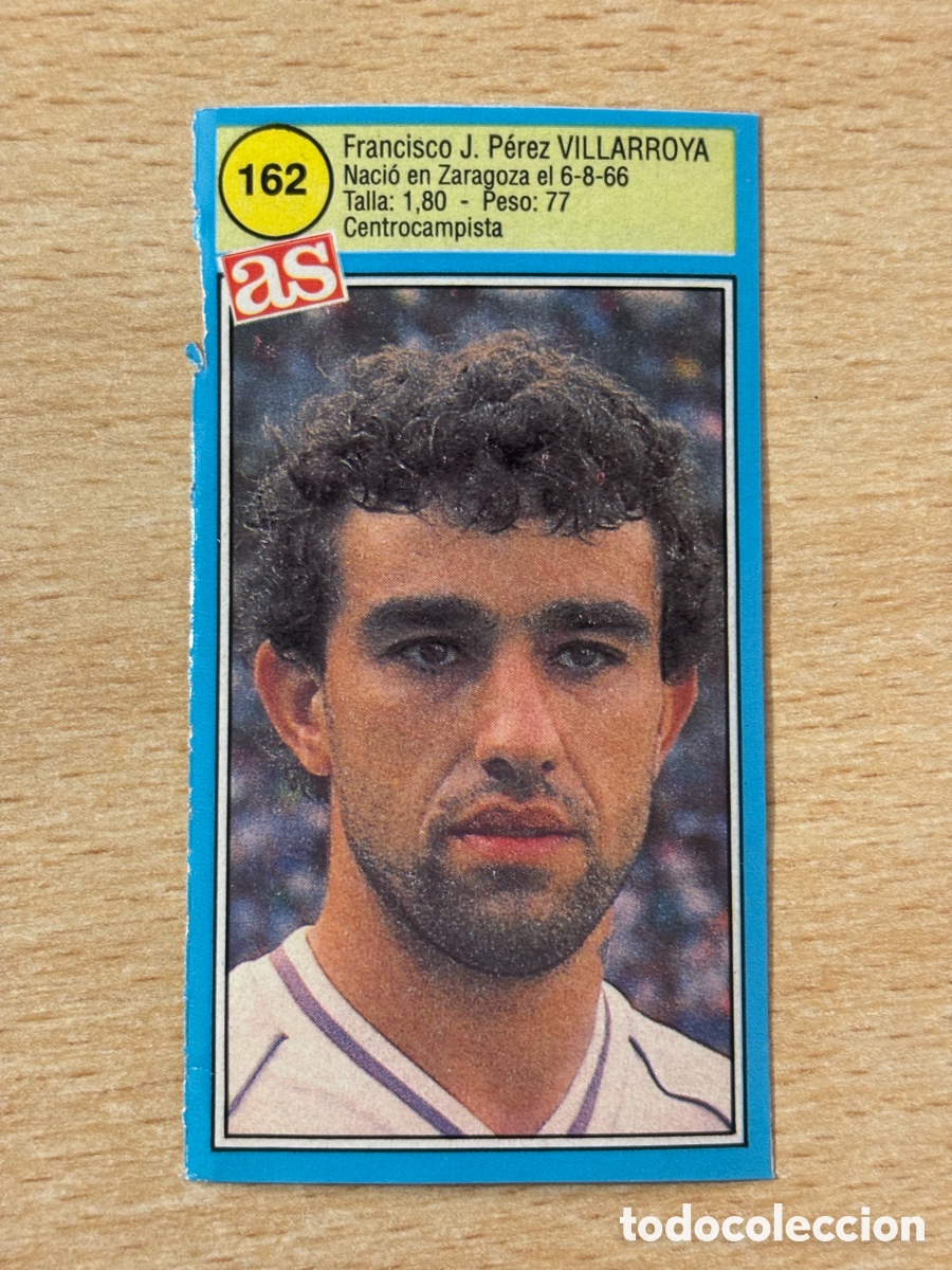 Cromos de f&uacute;tbol: # 162 Villaroya Real Madrid Ases de la liga 90 91 sin pegar
