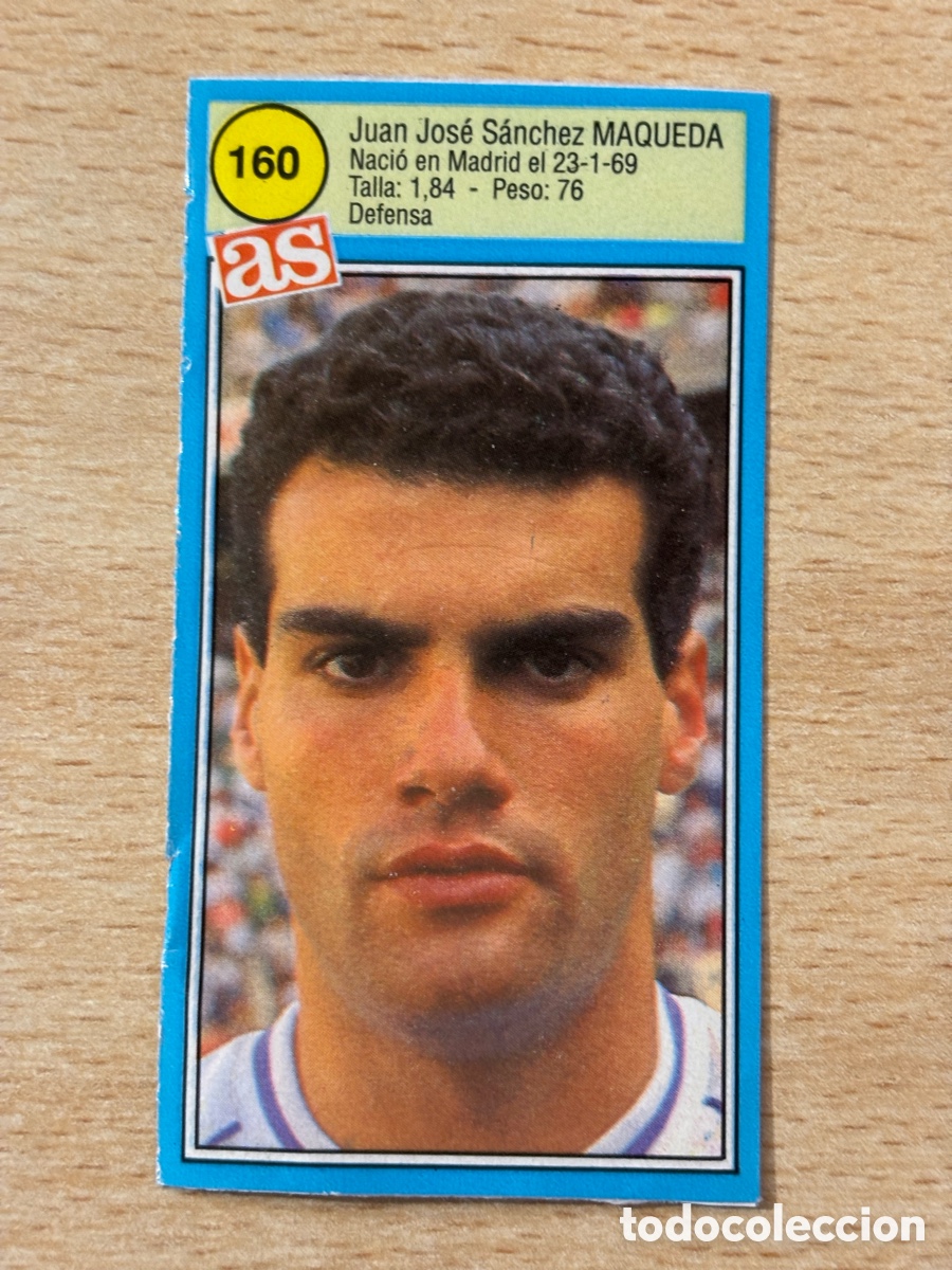 Cromos de f&uacute;tbol: # 160 Maqueda Real Madrid Ases de la liga 90 91 sin pegar