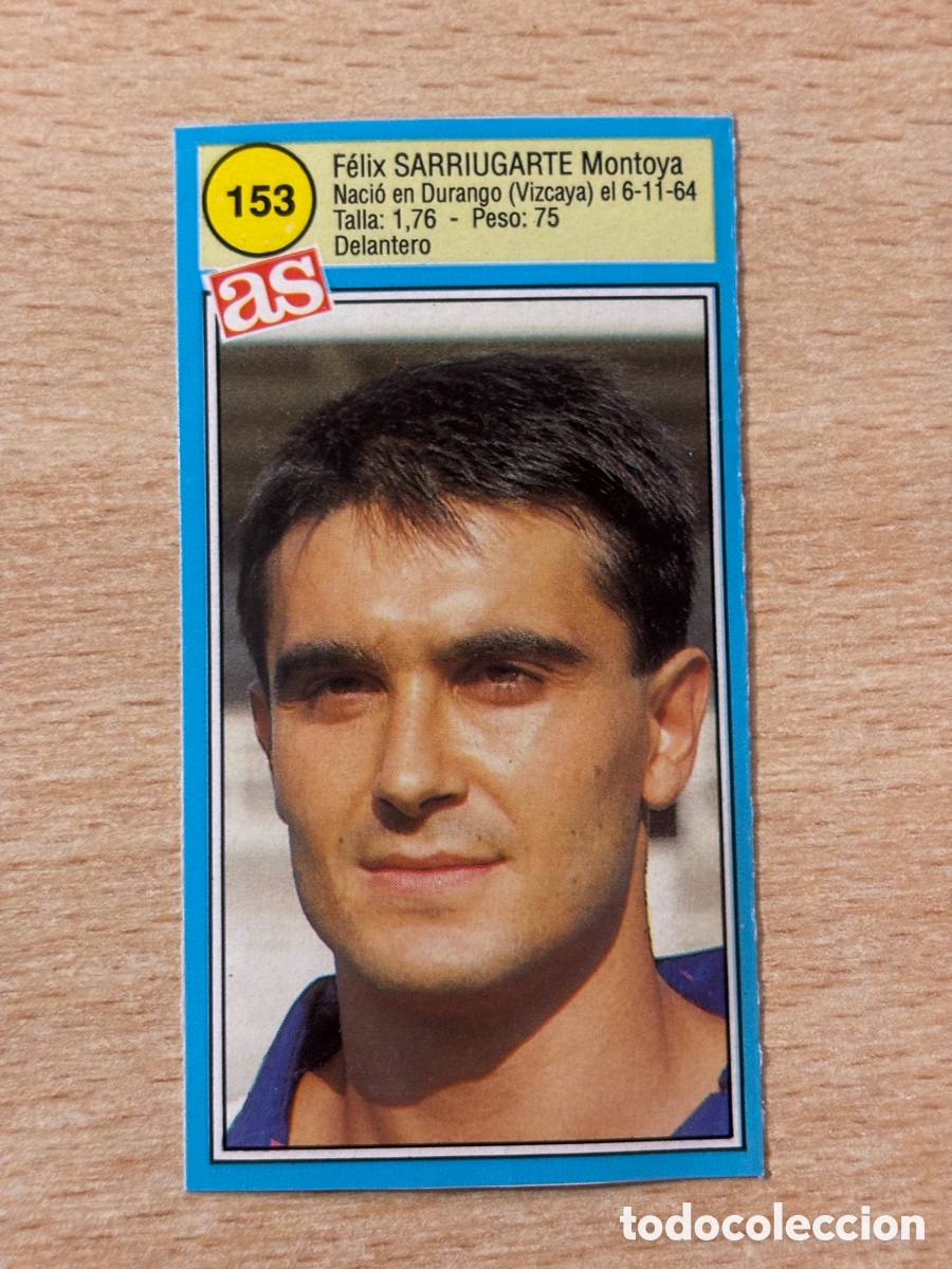 Cromos de f&uacute;tbol: # 153 Sarriugarte Real Oviedo Ases de la liga 90 91 sin pegar