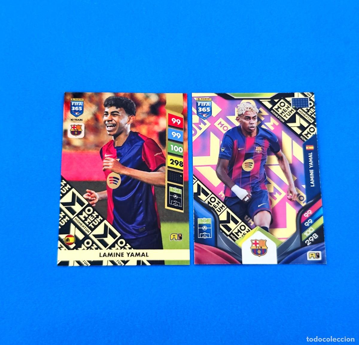 Cromos de f&uacute;tbol: Adrenalyn FIFA 365 2025 y 2026 Lamine Yamal Momentum Barcelona 2024 2025 / 24 25 - 2025 2026 / 25 26