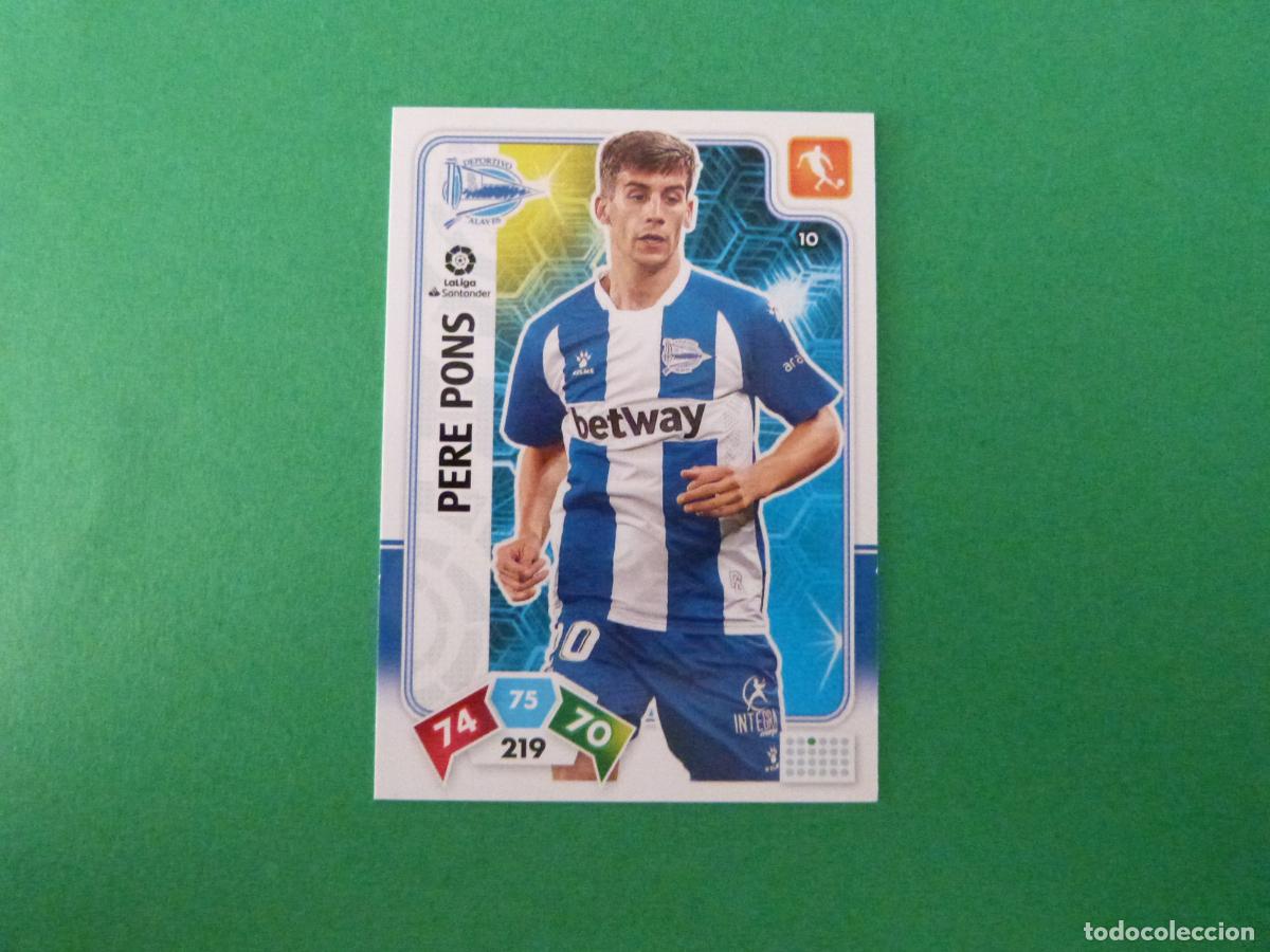 Cromos de f&uacute;tbol: TRADING CARD FUTBOL PERE PONS DEPORTIVO ALAVES N&ordm; 10 LIGA ADRENALYN XL 2019-2020/19-20