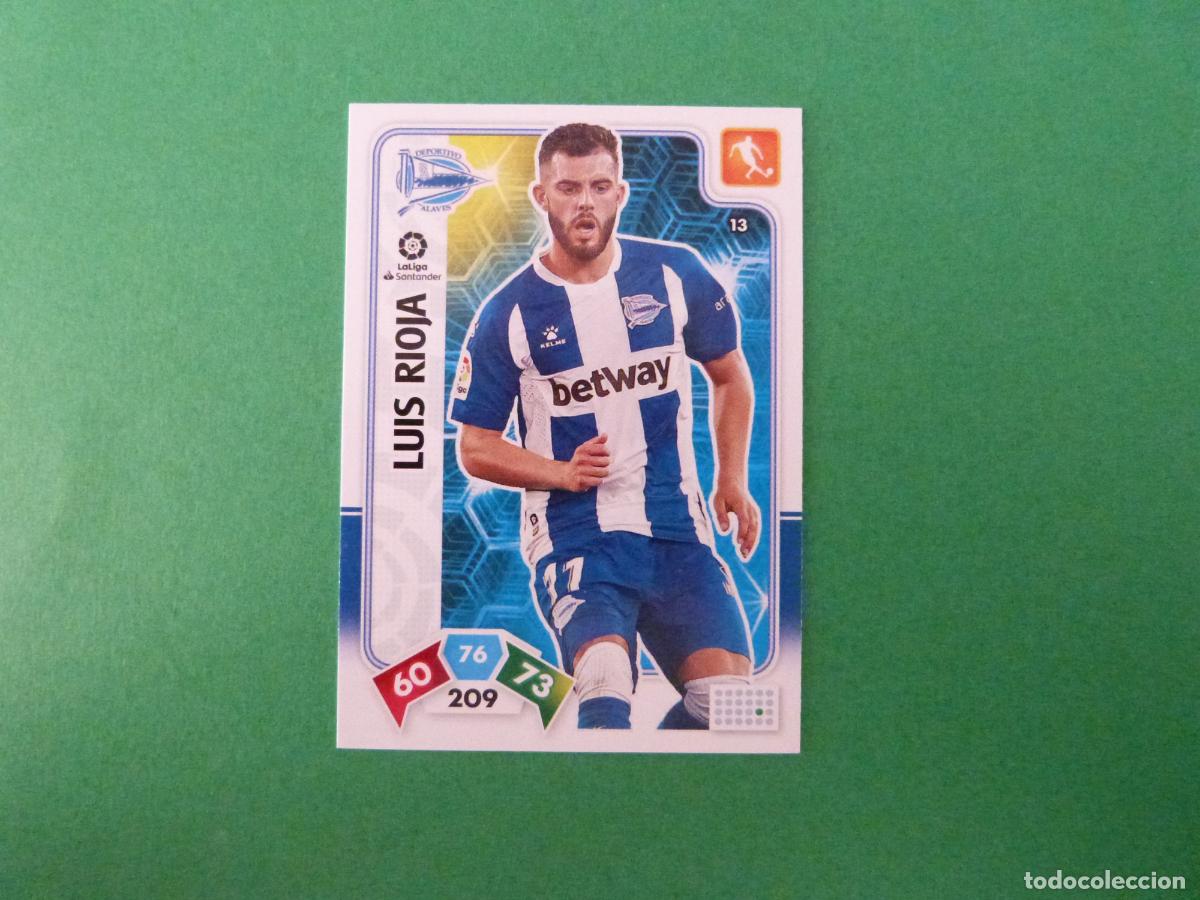 Cromos de f&uacute;tbol: TRADING CARD FUTBOL LUIS RIOJA DEPORTIVO ALAVES N&ordm; 13 LIGA ADRENALYN XL 2019-2020/19-20