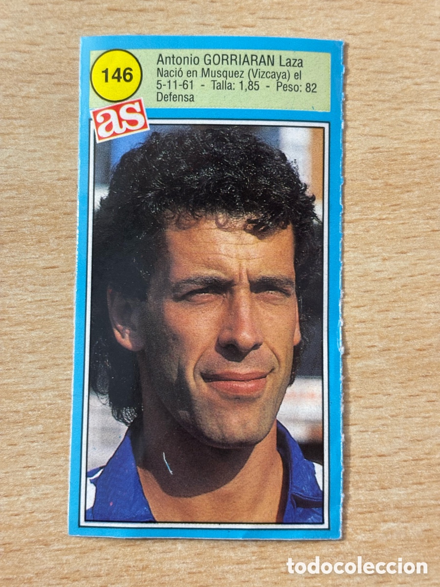 Cartes &agrave; collectionner de Football: # 146 Gorriaran Real Oviedo Ases de la liga 90 91 sin pegar