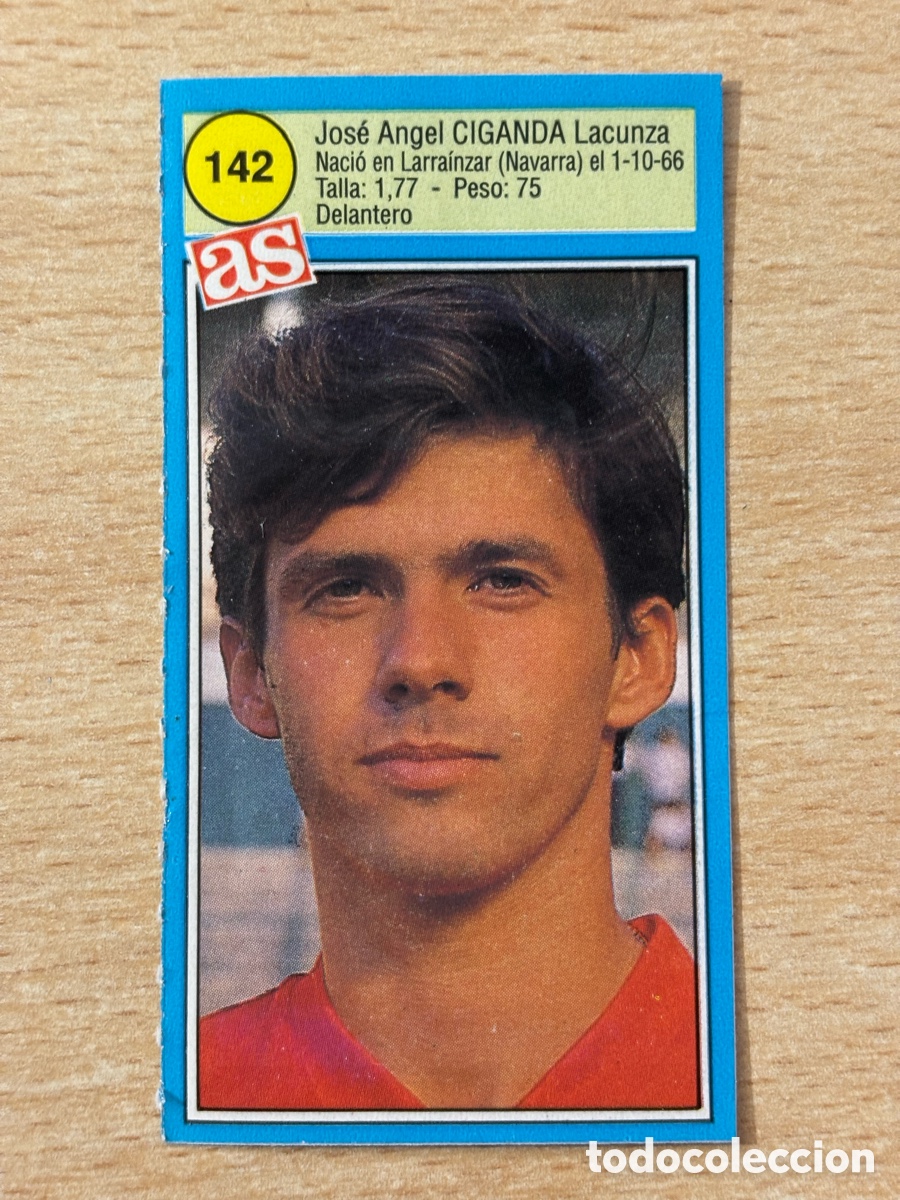 Cromos de f&uacute;tbol: # 142 Ciganda CA Osasuna Ases de la liga 90 91 sin pegar