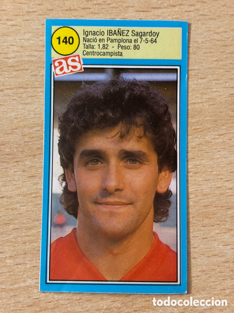 Cromos de f&uacute;tbol: # 140 Iba&ntilde;ez CA Osasuna Ases de la liga 90 91 sin pegar