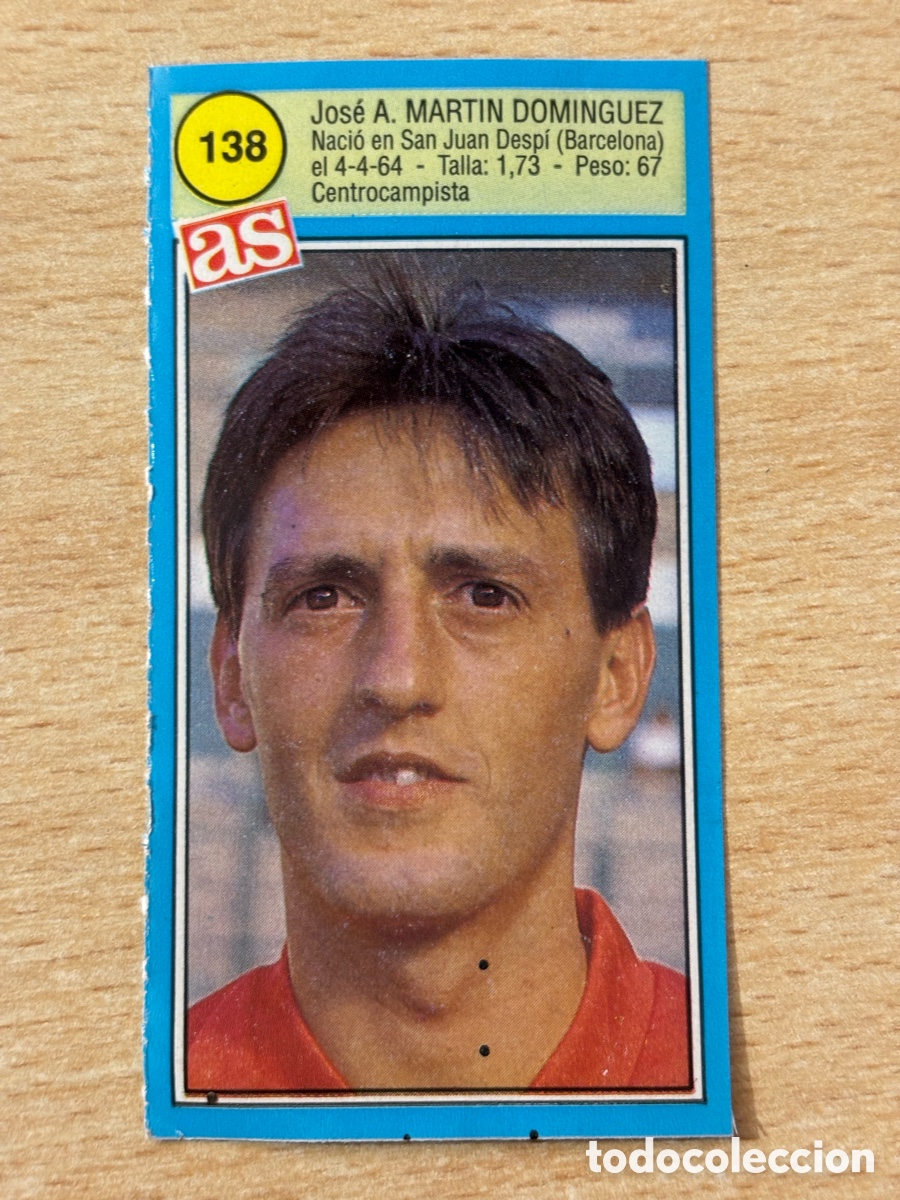 Cromos de f&uacute;tbol: # 138 Mart&iacute;n Dom&iacute;nguez CA Osasuna Ases de la liga 90 91 sin pegar