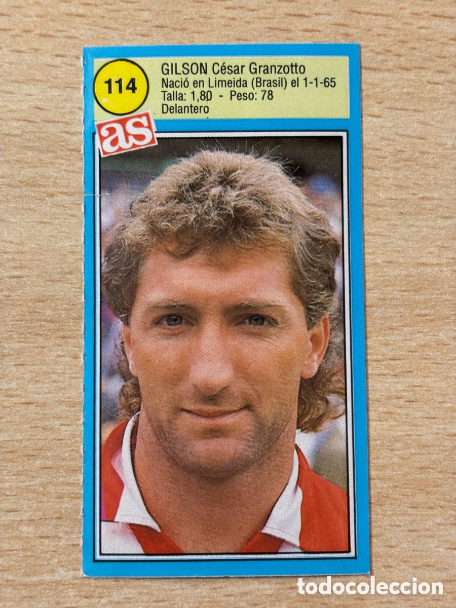 Cromos de f&uacute;tbol: # 114 Gilson CD Logro&ntilde;&eacute;s Ases de la liga 90 91 sin pegar