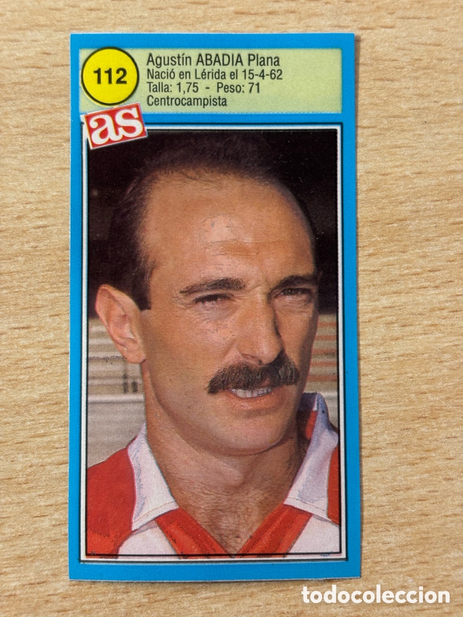 Cromos de f&uacute;tbol: # 112 Abad&iacute;a CD Logro&ntilde;&eacute;s Ases de la liga 90 91 sin pegar