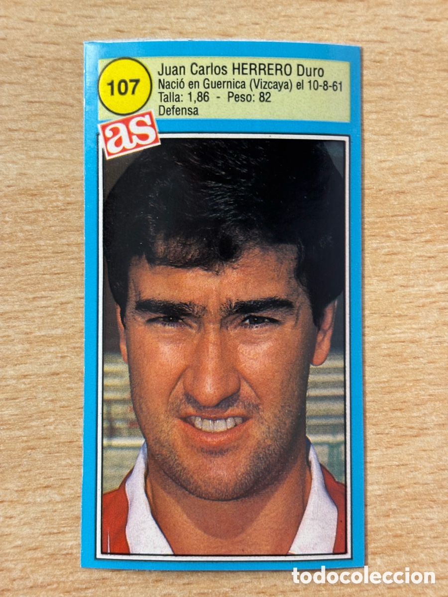 Cromos de f&uacute;tbol: # 107 Herrero CD Logro&ntilde;&eacute;s Ases de la liga 90 91 sin pegar