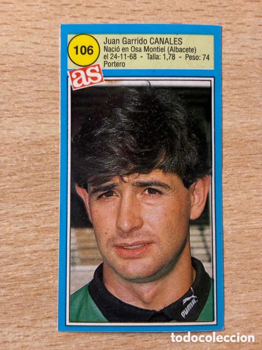 Cromos de f&uacute;tbol: # 106 Canales CD Logro&ntilde;&eacute;s Ases de la liga 90 91 sin pegar