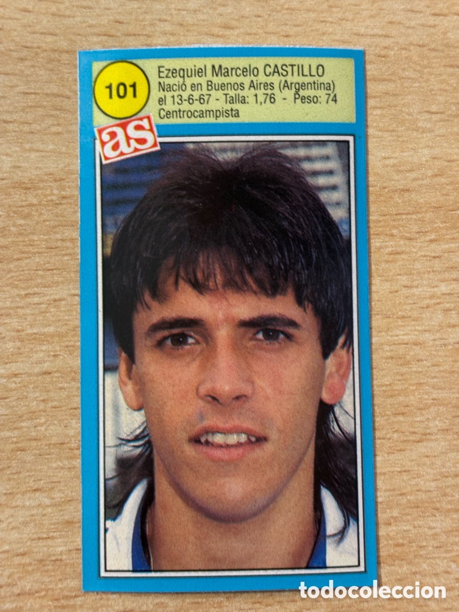 Cromos de f&uacute;tbol: # 101 Castillo RCD Espa&ntilde;ol Ases de la liga 90 91 sin pegar