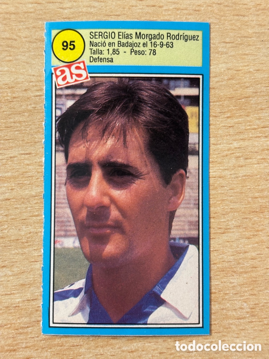 Cromos de f&uacute;tbol: # 95 Sergio RCD Espa&ntilde;ol Ases de la liga 90 91 sin pegar