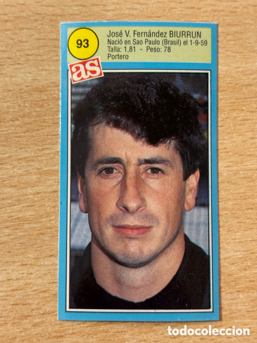 Cromos de f&uacute;tbol: # 93 Biurrun RCD Espa&ntilde;ol Ases de la liga 90 91 sin pegar