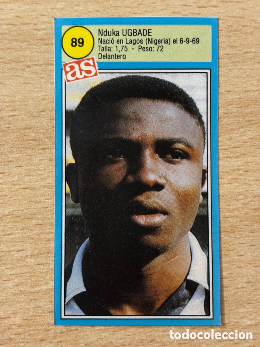 Cromos de f&uacute;tbol: # 89 Ugbade CD Castell&oacute;n Ases de la liga 90 91 sin pegar