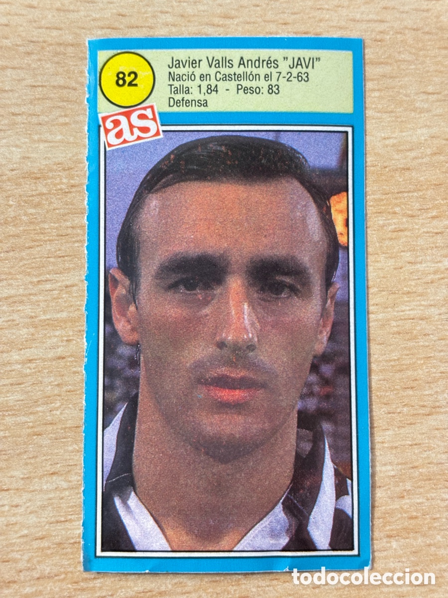 Cromos de f&uacute;tbol: # 82 Javi CD Castell&oacute;n Ases de la liga 90 91 sin pegar