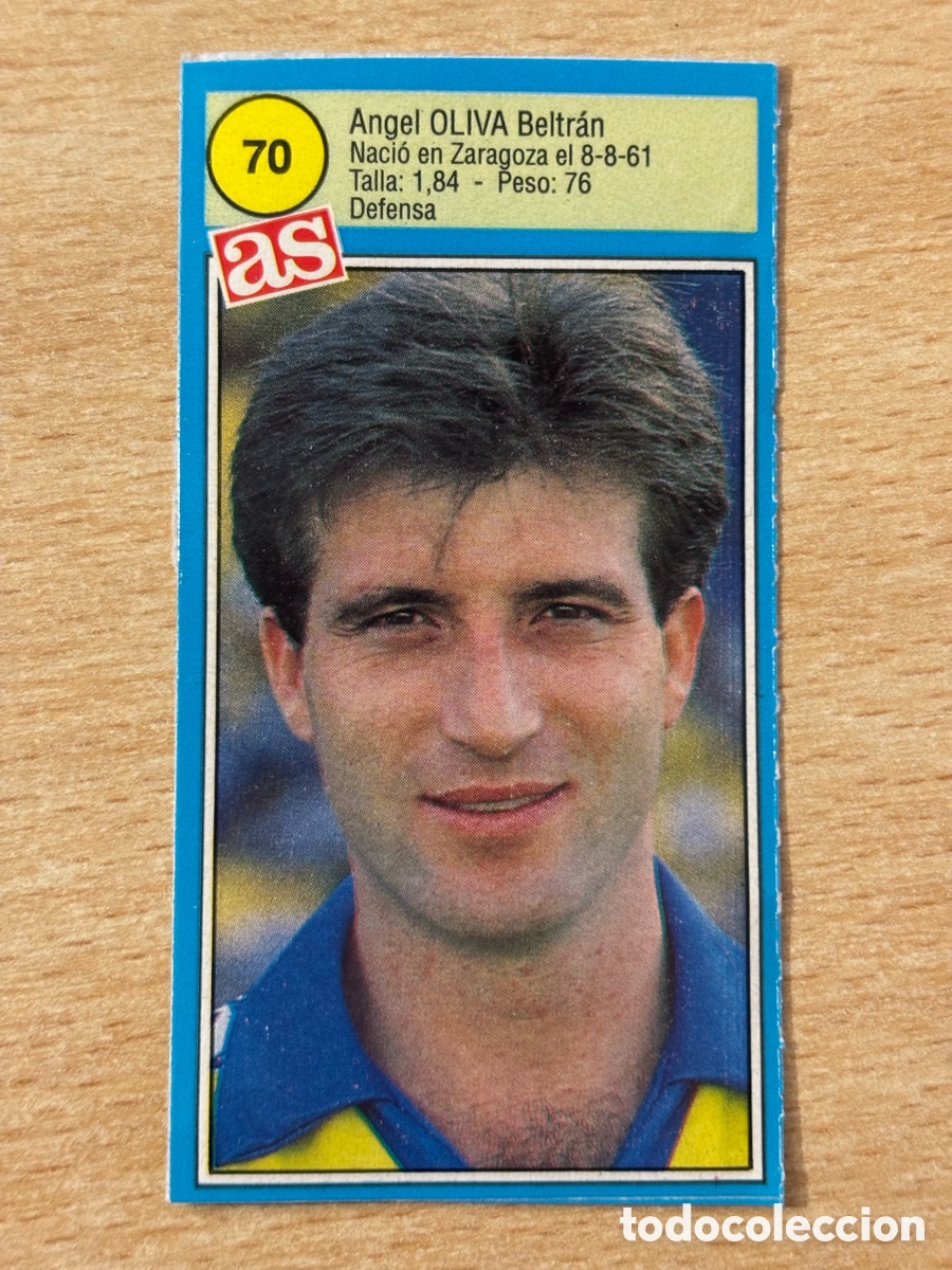 Cromos de f&uacute;tbol: # 70 Oliva C&aacute;diz CF Ases de la liga 90 91 sin pegar