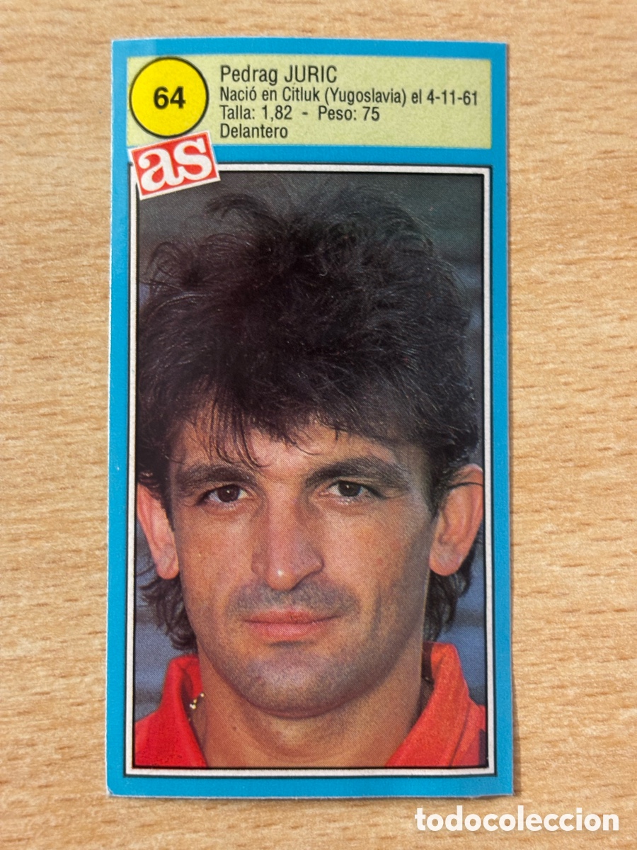 Cromos de f&uacute;tbol: # 64 Juric Real Burgos Ases de la liga 90 91 sin pegar