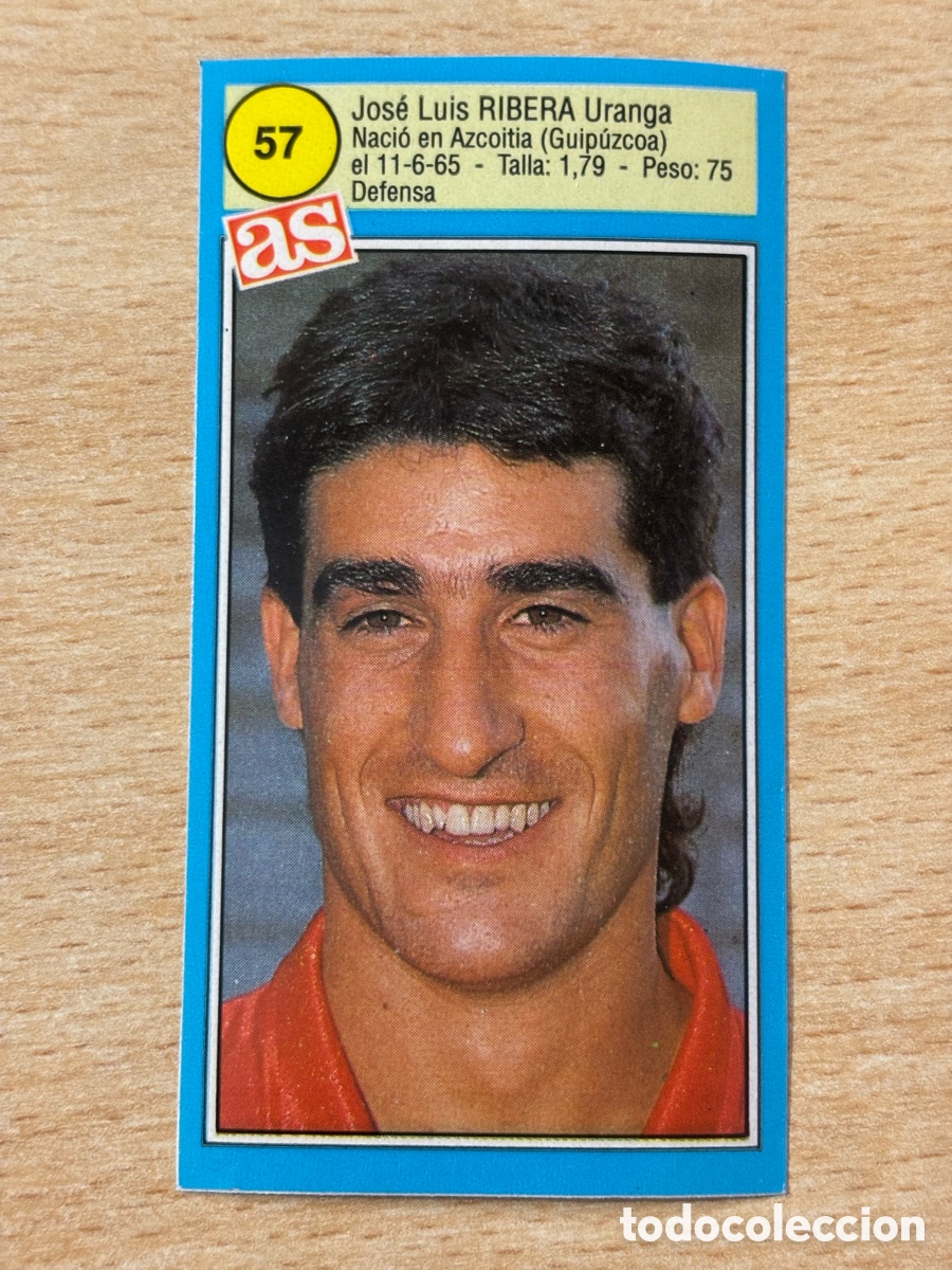 Cromos de f&uacute;tbol: # 57 Ribera Real Burgos Ases de la liga 90 91 sin pegar
