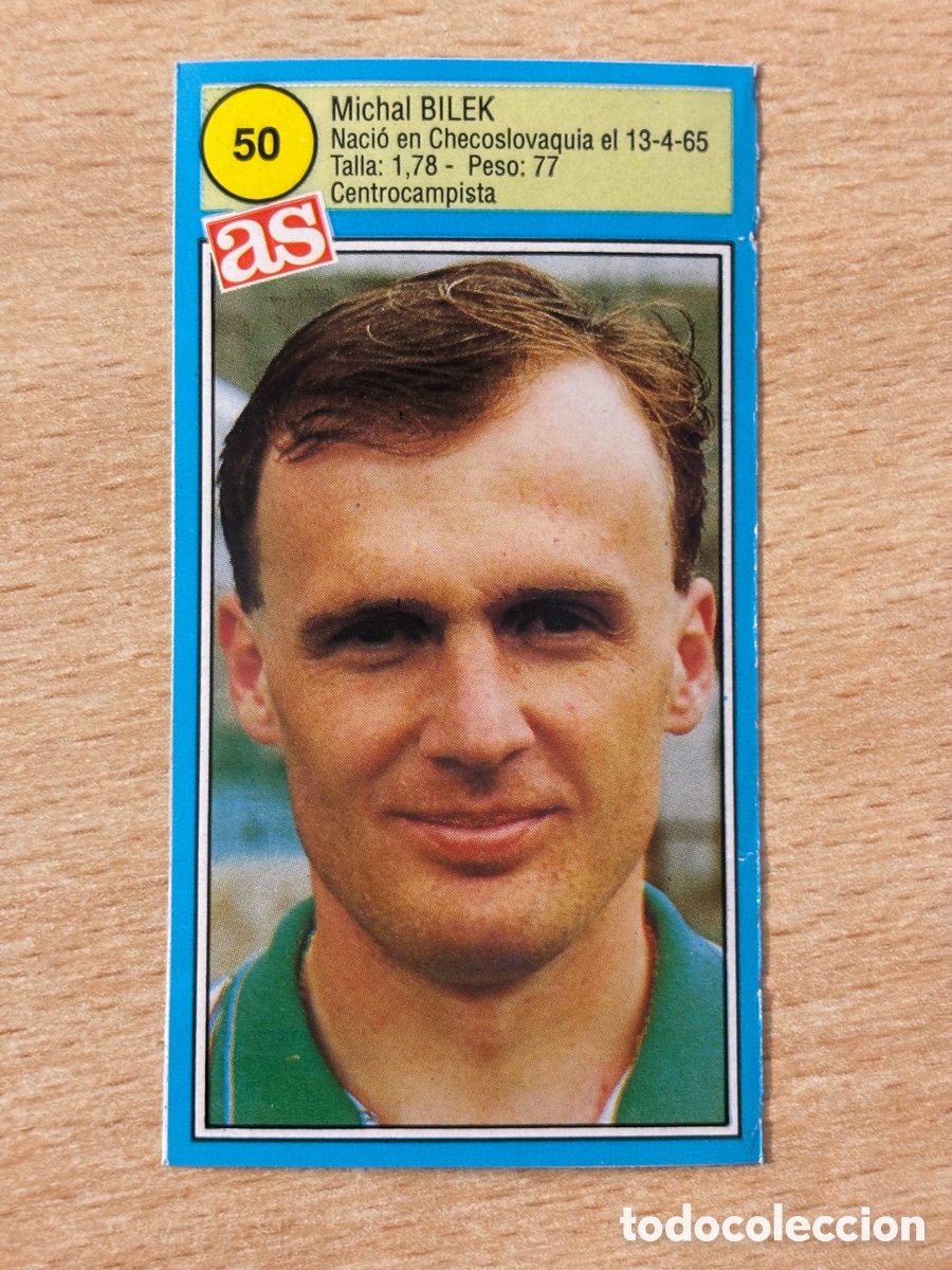 Cromos de f&uacute;tbol: # 50 Bilek Real Betis Ases de la liga 90 91 sin pegar