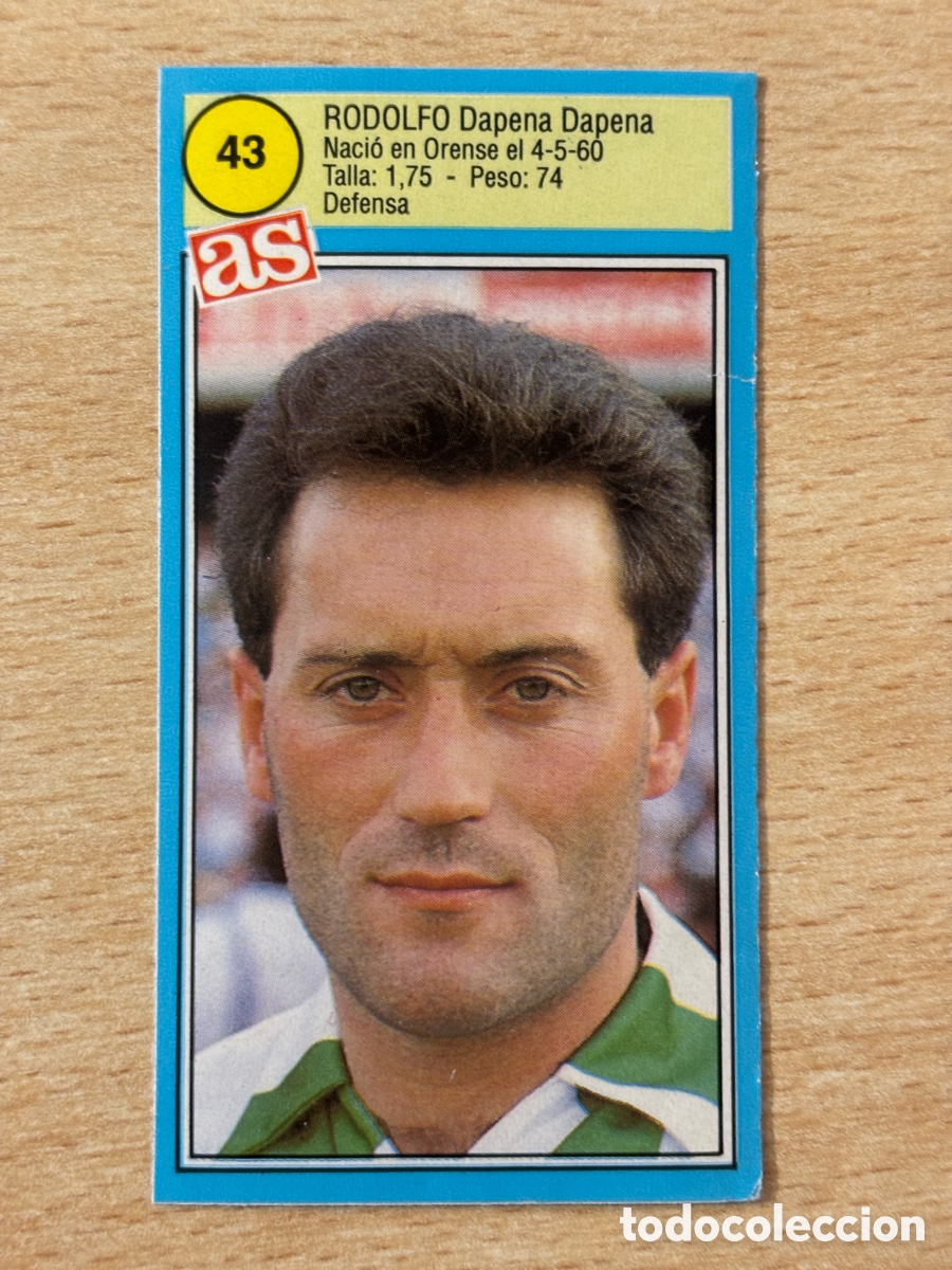 Cromos de f&uacute;tbol: # 43 Rodolfo Real Betis Ases de la liga 90 91 sin pegar
