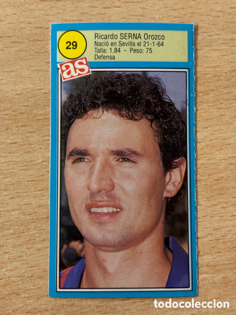 Cromos de f&uacute;tbol: # 29 Serna FC Barcelona Ases de la liga 90 91 sin pegar