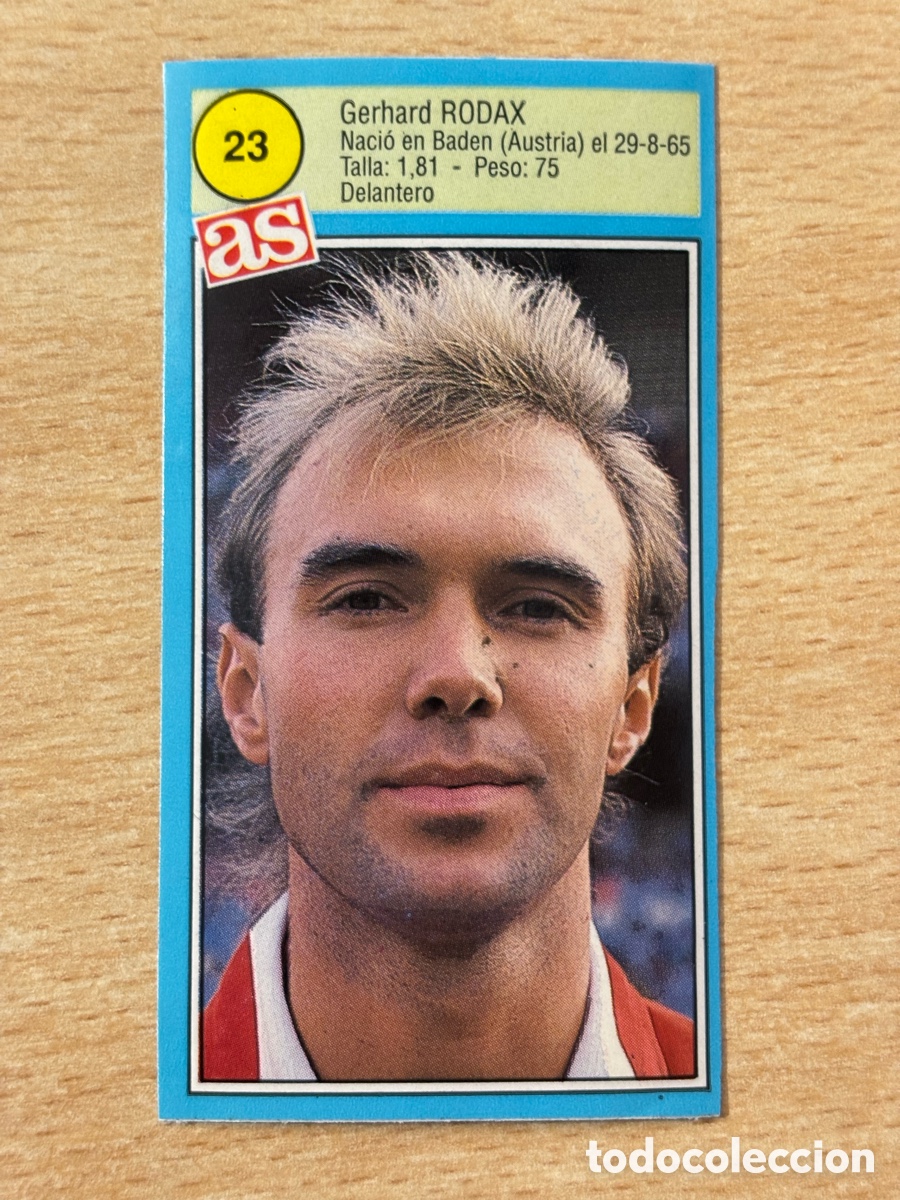 Cromos de f&uacute;tbol: # 23 Rodax Atl&eacute;tico de Madrid Ases de la liga 90 91 sin pegar