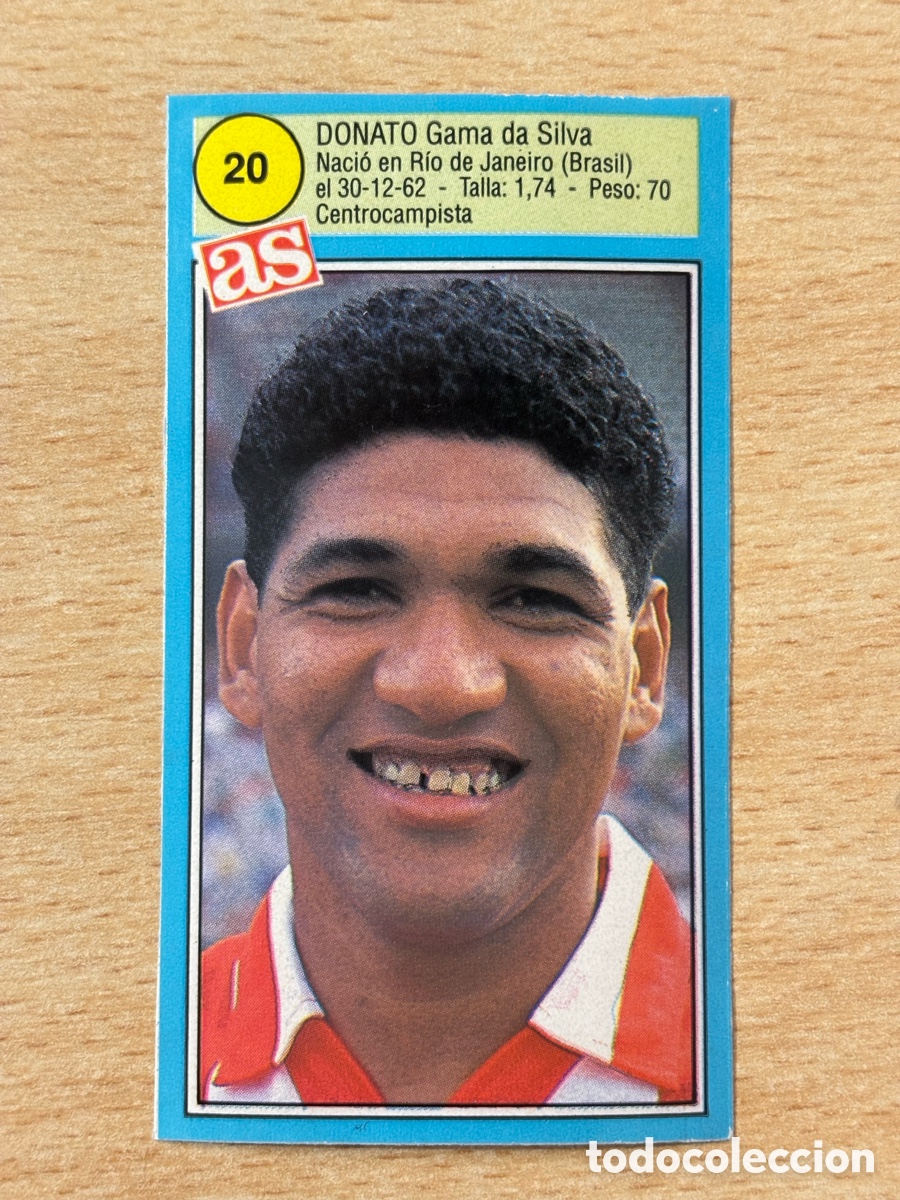 Cromos de f&uacute;tbol: # 20 Donato Atl&eacute;tico de Madrid Ases de la liga 90 91 sin pegar