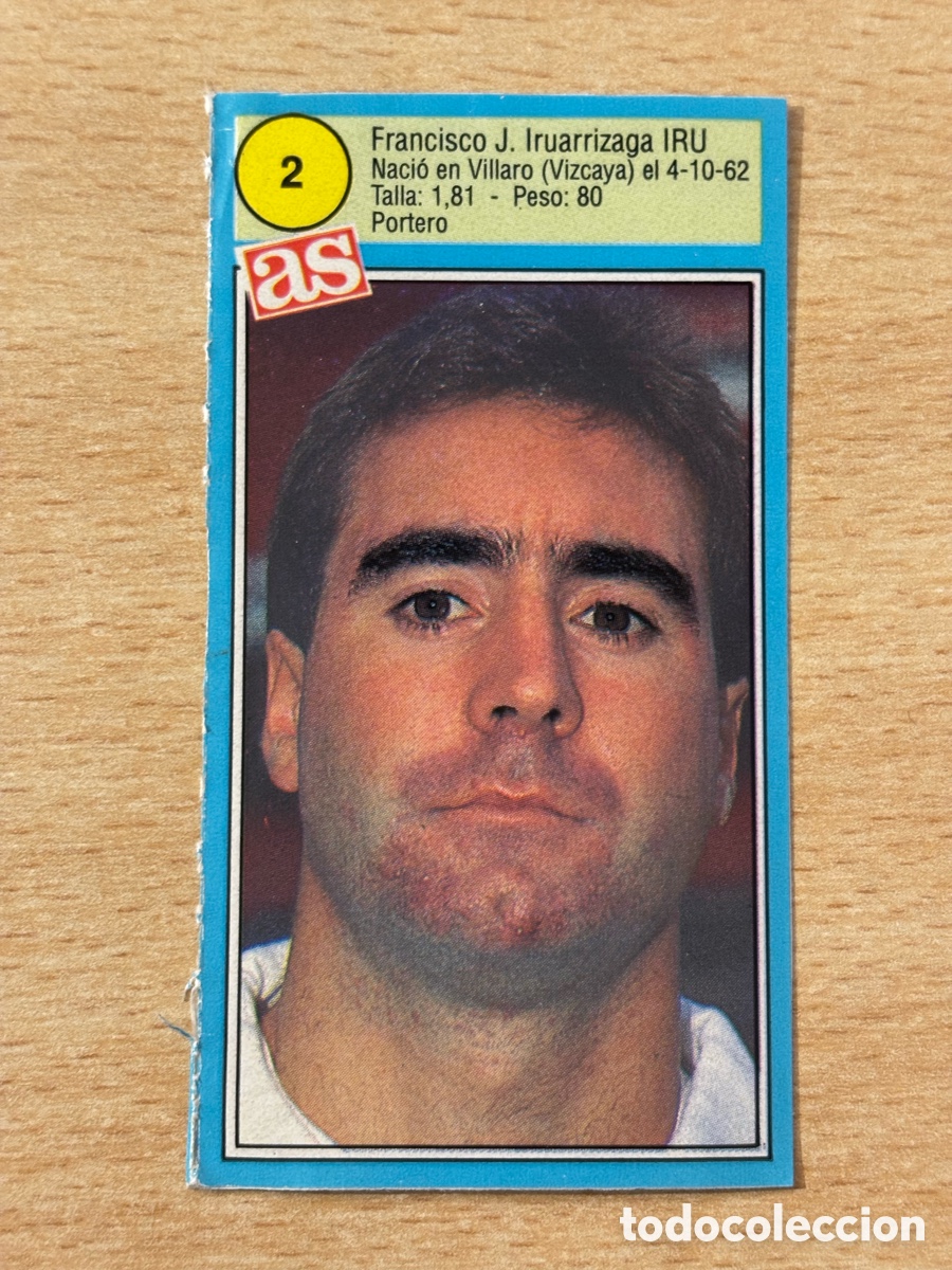 Cromos de f&uacute;tbol: # 2 Iru Athletic Club de Bilbao Ases de la liga 90 91 sin pegar