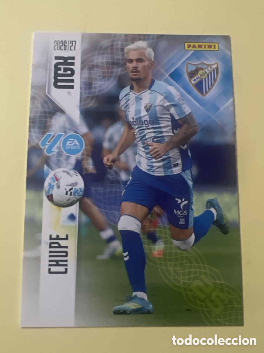 Cromos de f&uacute;tbol: C5395. MGK 2026/27 MEGACRACKS PANINI. #252 CHUPE. MALAGA CF.