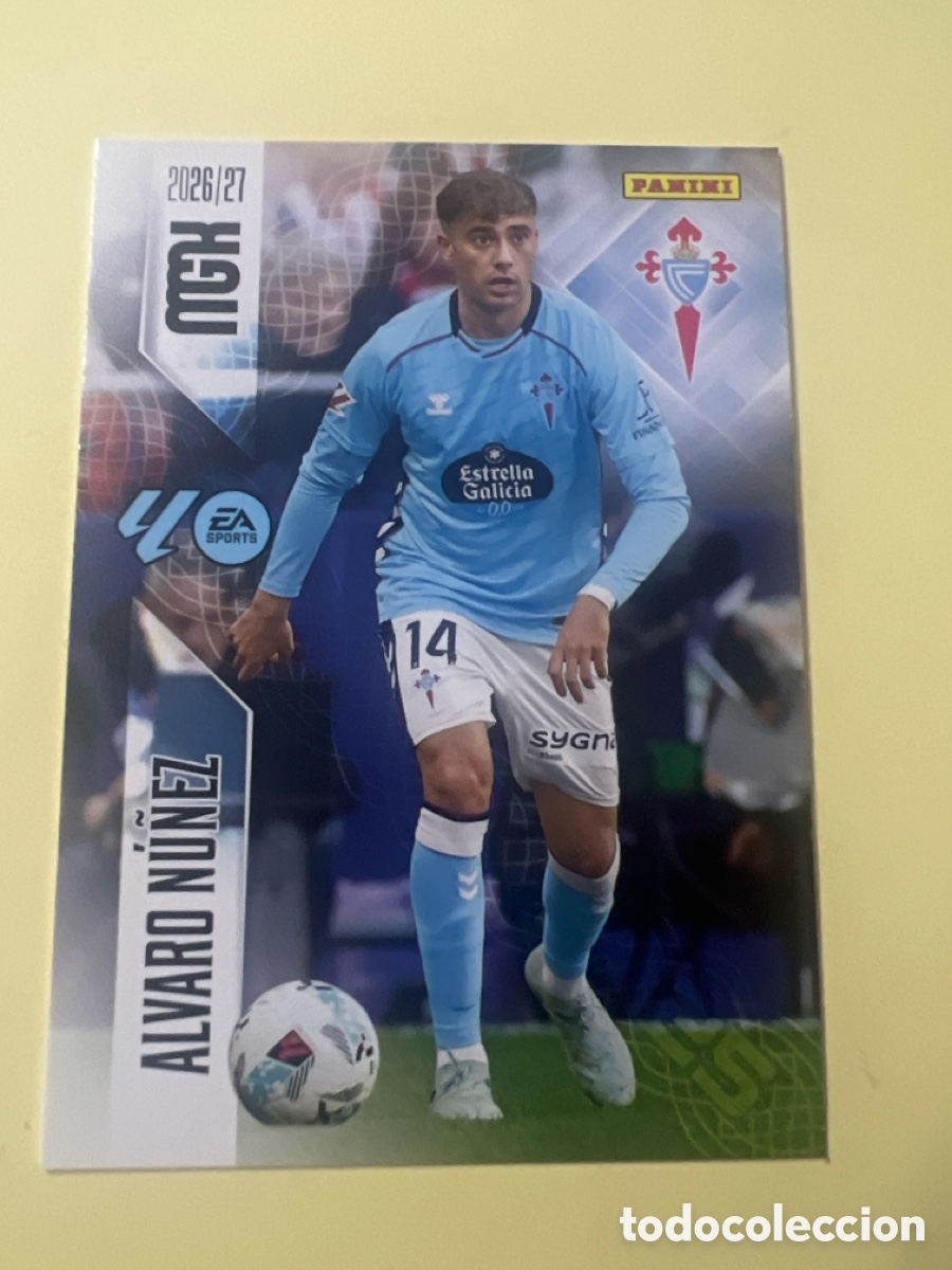 Cromos de f&uacute;tbol: C5430. MGK 2026/27 MEGACRACKS PANINI. #113 &Aacute;LVARO N&Uacute;&Ntilde;EZ. CELTA DE VIGO