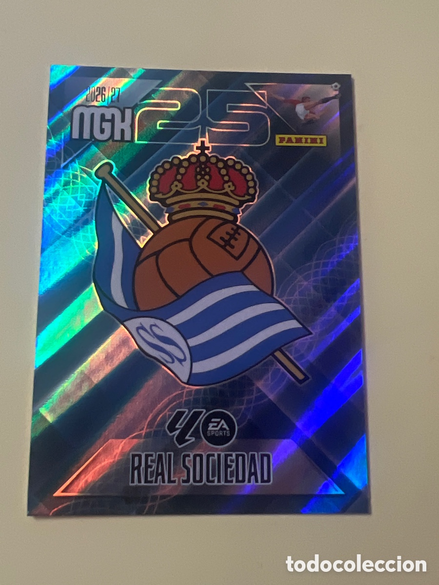Cromos de f&uacute;tbol: C5451. MEGACRACKS 2026 2027 MGK 26 27 NUEVO - REAL SOCIEDAD N&ordm; 307 ESCUDO