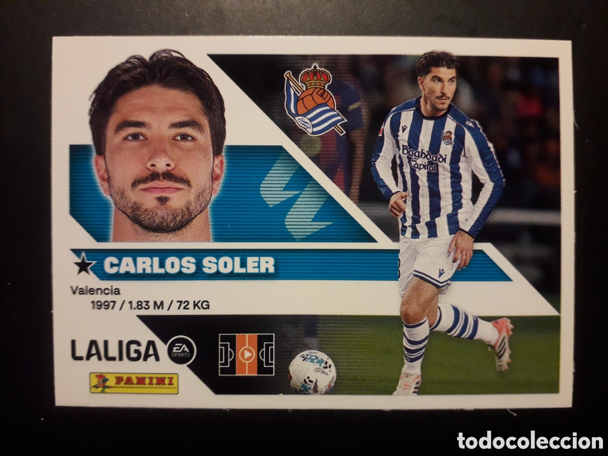 Cromos de f&uacute;tbol: CARLOS SOLER, REAL SOCIEDAD N&deg; 14 ED ESTE 2026 2027 26 27 SIN PEGAR PEDIDO M&Iacute;NIMO 3&euro;