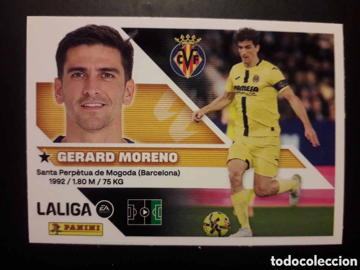 Cromos de f&uacute;tbol: GERARD MORENO VILLARREAL N&deg; 20 ED ESTE 2026 2027 26 27 SIN PEGAR PEDIDO M&Iacute;NIMO 3&euro;