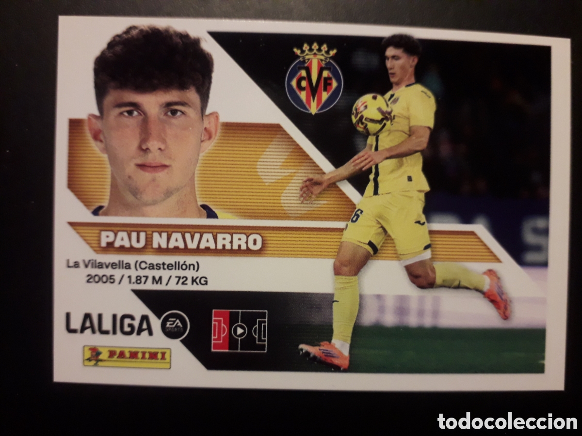 Cromos de f&uacute;tbol: PAU NAVARRO VILLARREAL N&deg; 6A ED ESTE 2026 2027 26 27 SIN PEGAR PEDIDO M&Iacute;NIMO 3&euro;