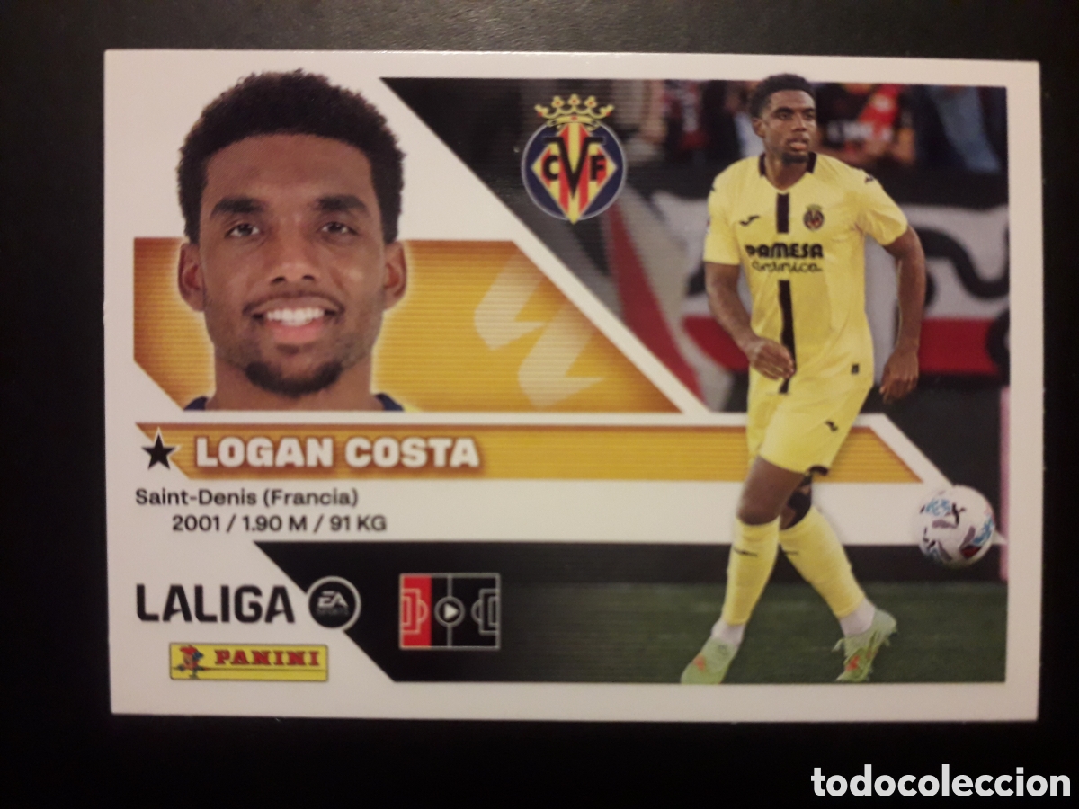 Cromos de f&uacute;tbol: LOGAN COSTA VILLARREAL N&deg; 6B ED ESTE 2026 2027 26 27 SIN PEGAR PEDIDO M&Iacute;NIMO 3&euro;
