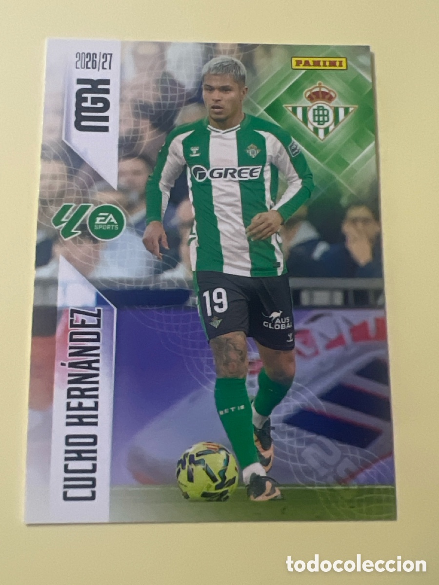 Cartes &agrave; collectionner de Football: C5480. MEGACRACKS MGK 2026 2027 26 27 PANINI N&ordm; 107 CUCHO HERNANDEZ BETIS