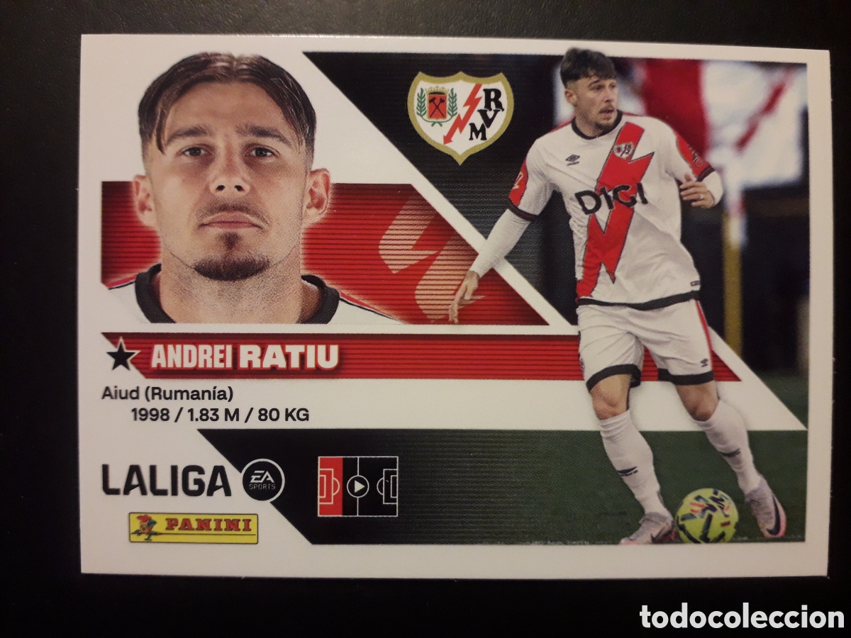 Cromos de f&uacute;tbol: RATIU RAYO VALLECANO N&deg; 5 ED ESTE 2026 2027 26 27 SIN PEGAR PEDIDO M&Iacute;NIMO 3&euro;