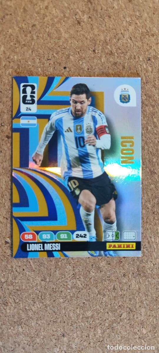 Cromos de Futebol: ADRENALYN XL FIFA WORLD CUP 2026 CARD ICON MESSI ARGENTINA # 24 PANINI