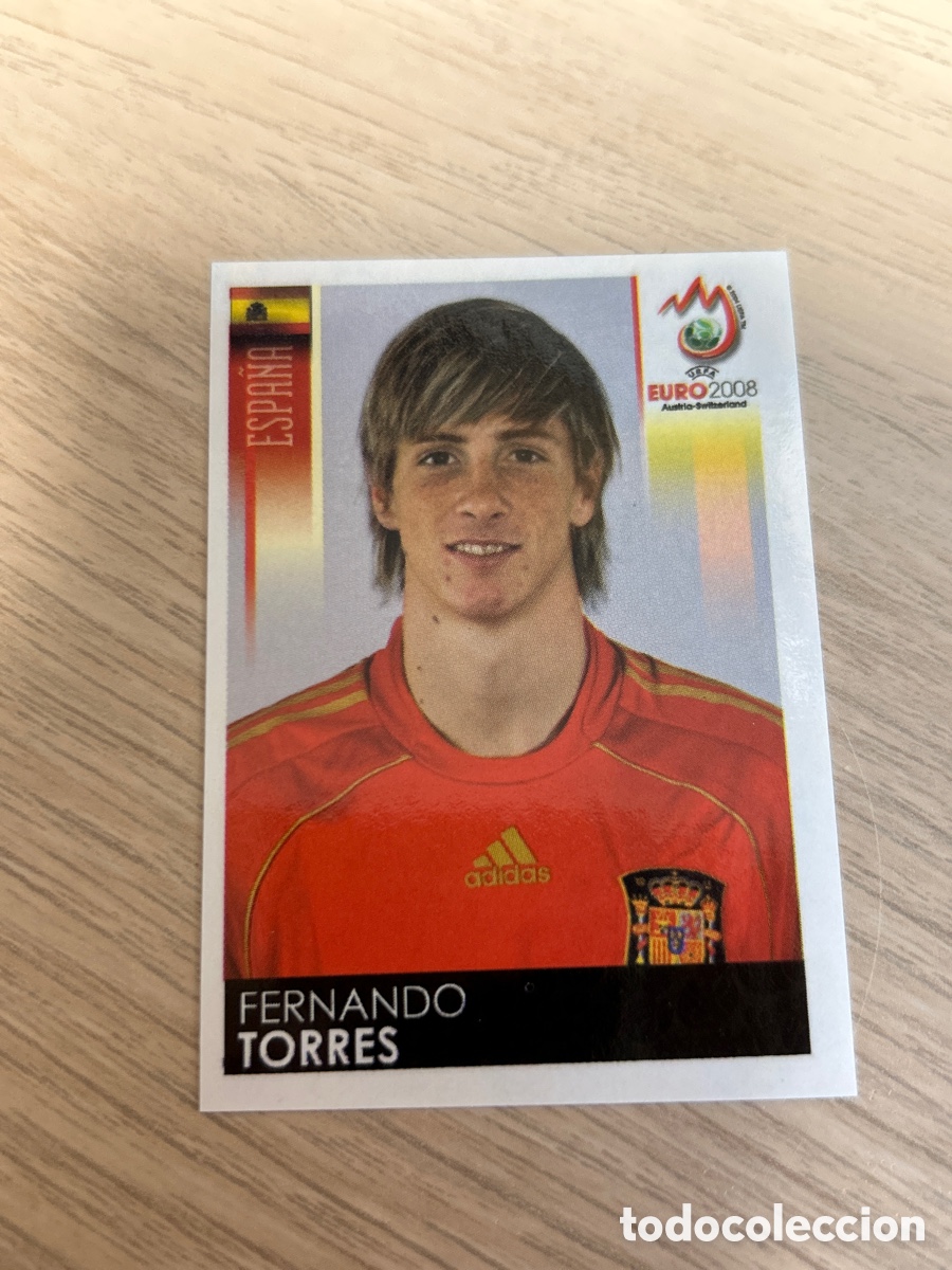Cromos de f&uacute;tbol: FERNANDO TORRES SELECCION ESPA&Ntilde;A 434 PANINI EUROCOPA 2008 NUNCA PEGADO SIN PEGAR