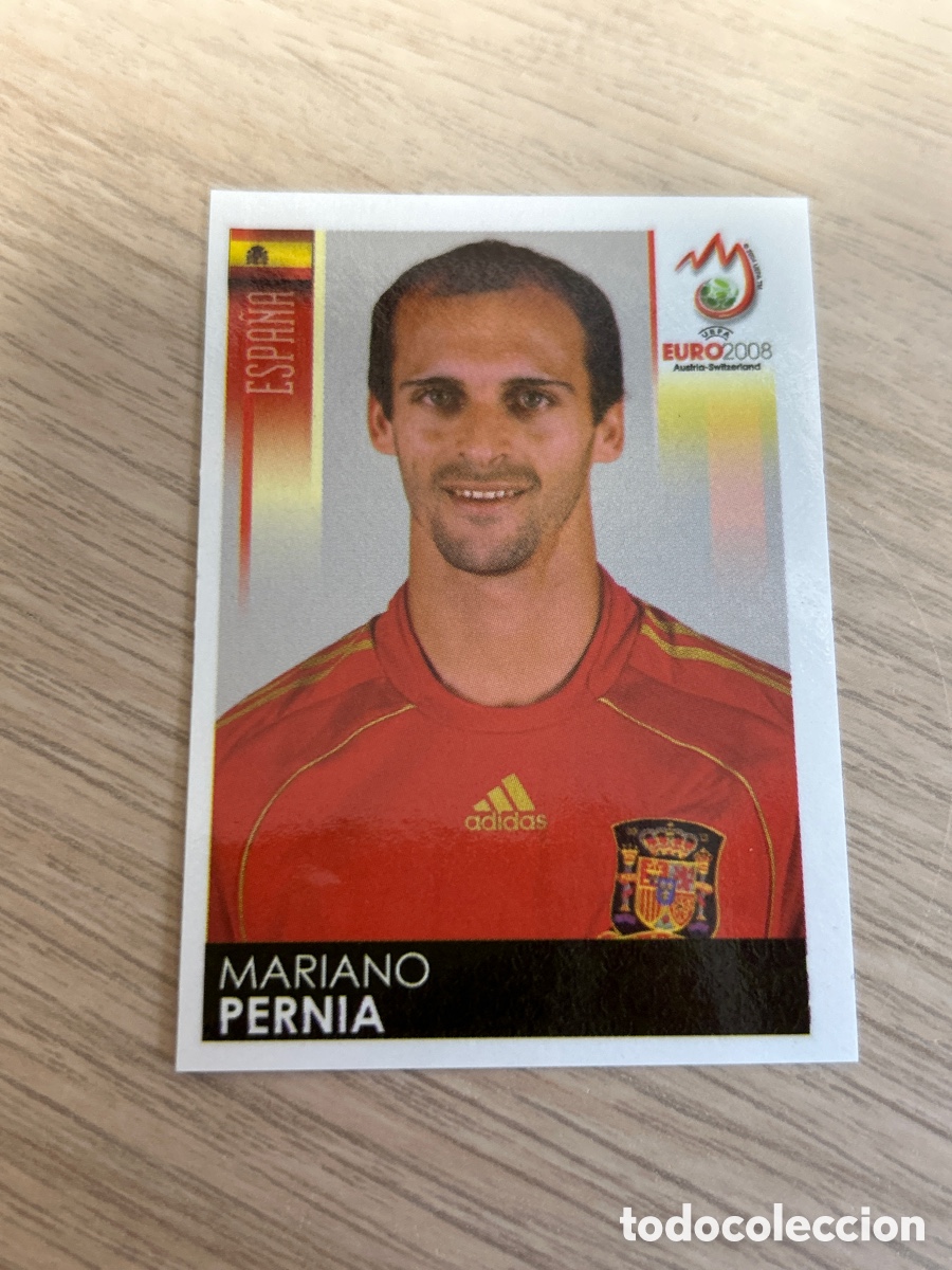 Cromos de f&uacute;tbol: MARIANO PERNIA SELECCION ESPA&Ntilde;A 422 PANINI EUROCOPA 2008 NUNCA PEGADO SIN PEGAR