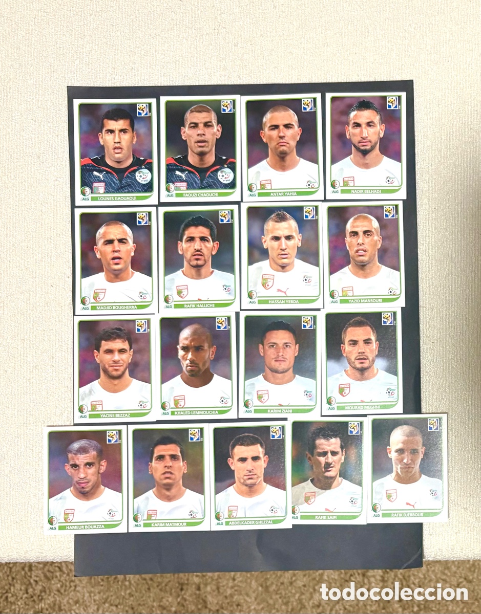 Cromos de f&uacute;tbol: LOTE 17 CROMOS ARGELIA MUNDIAL 2010 SUD&Aacute;FRICA NUNCA PEGADOS