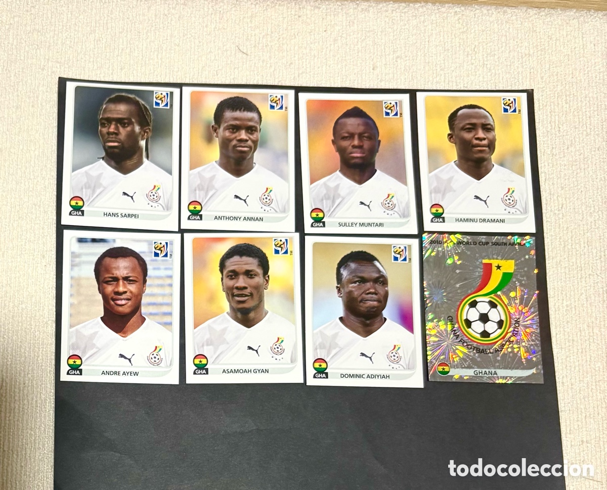 Cromos de f&uacute;tbol: LOTE 8 CROMOS GHANA MUNDIAL 2010 SUD&Aacute;FRICA NUNCA PEGADOS , escudo
