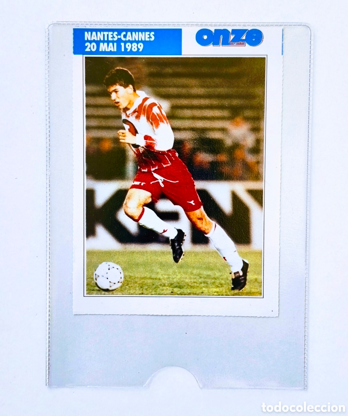 Cromos de f&uacute;tbol: ZIDANE ROOKIE CANNES 1989 ONZE FICHA FRANCIA