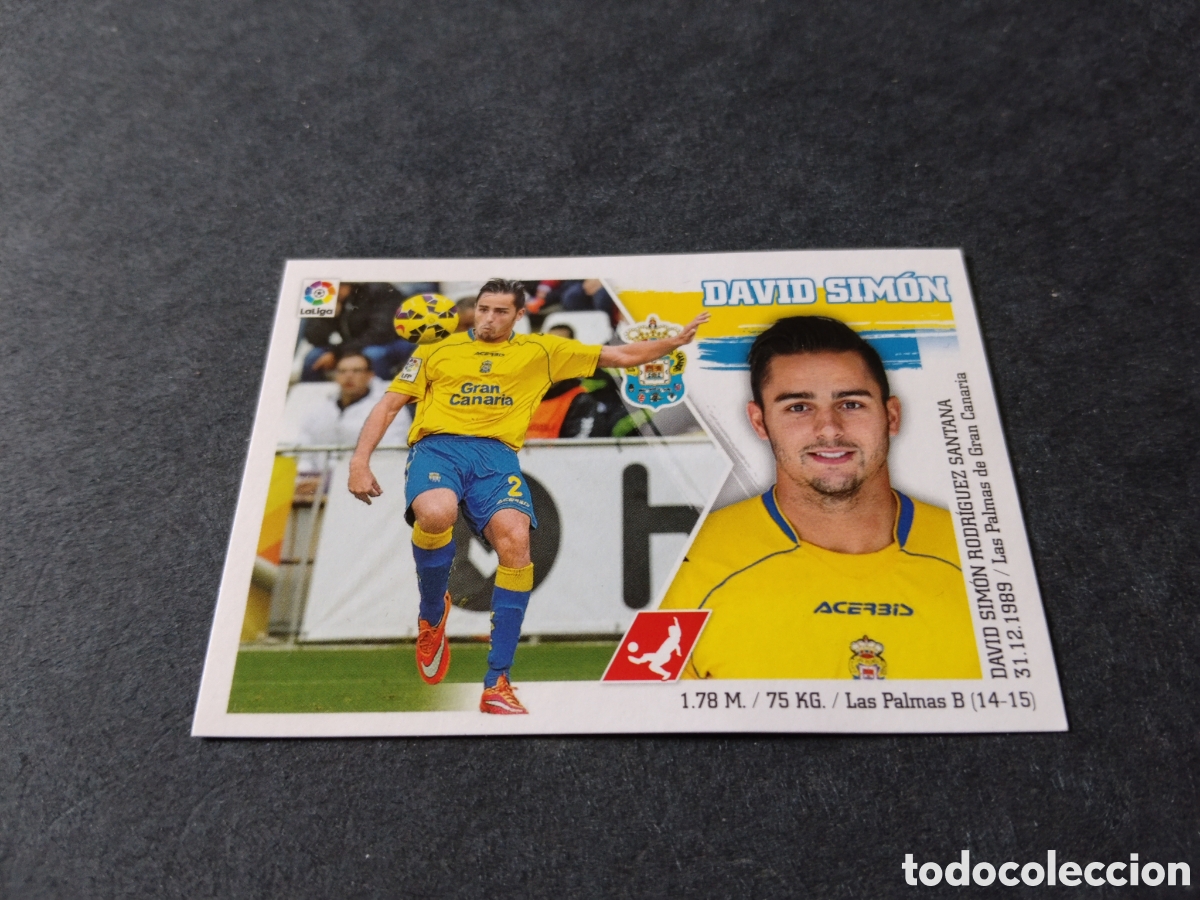 Cromos de f&uacute;tbol: Cromo futbol 2015-16 David Sim&oacute;n, UD las Palmas
