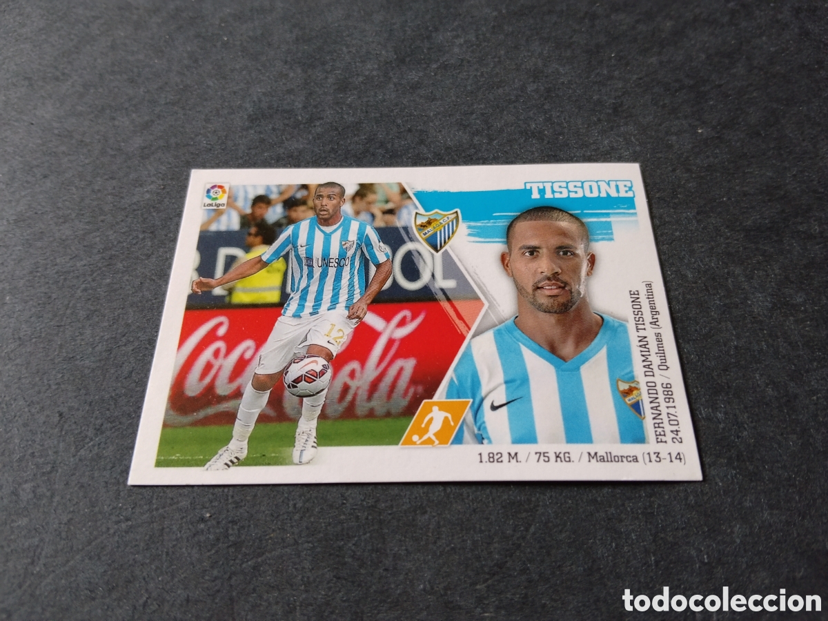 Cromos de f&uacute;tbol: Cromo futbol 2015-16 Tissone, M&aacute;laga
