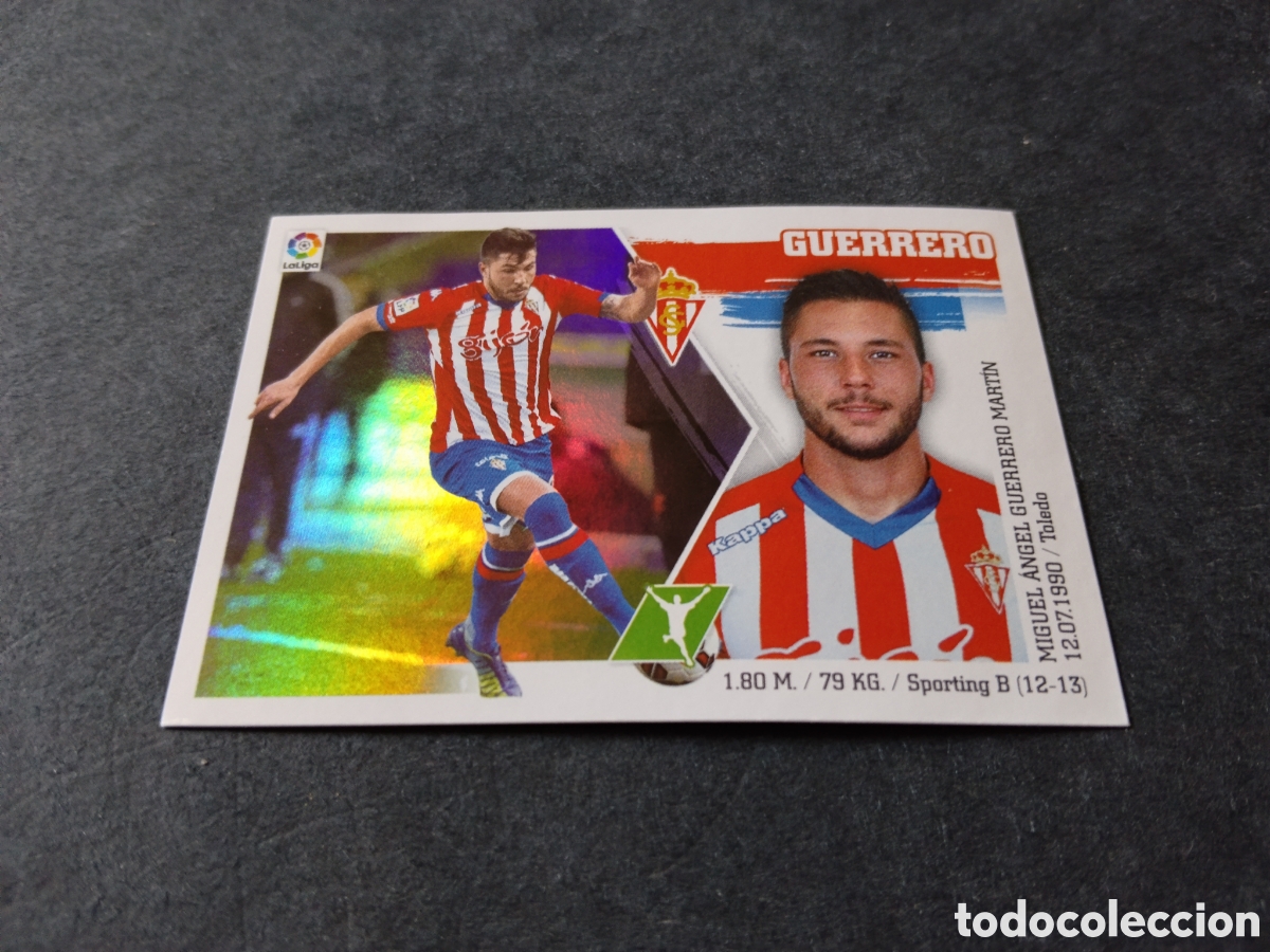 Cromos de f&uacute;tbol: Cromo futbol 2015-16 Guerrero, Sporting de Gij&oacute;n
