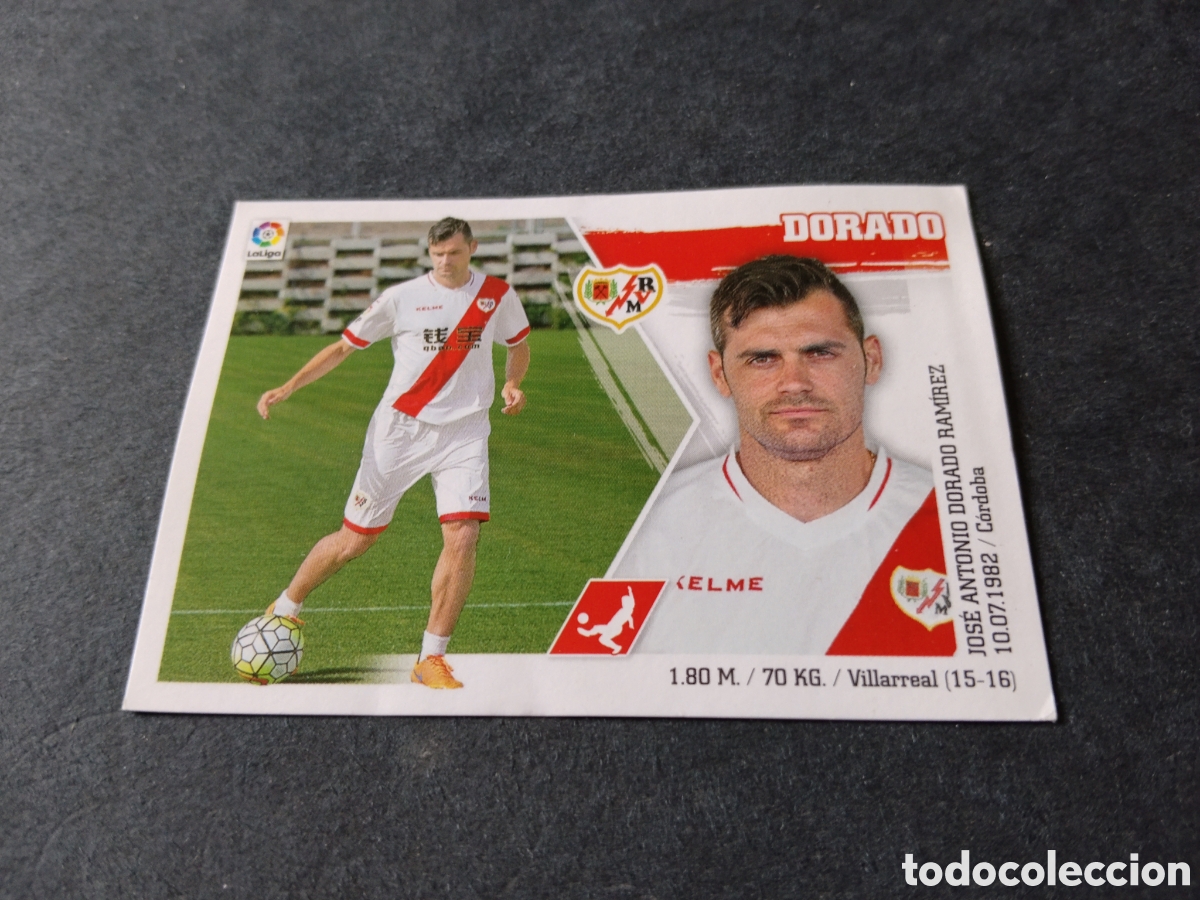 Cromos de f&uacute;tbol: Cromo futbol 2015-16 Dorado, Rayo Vallecano