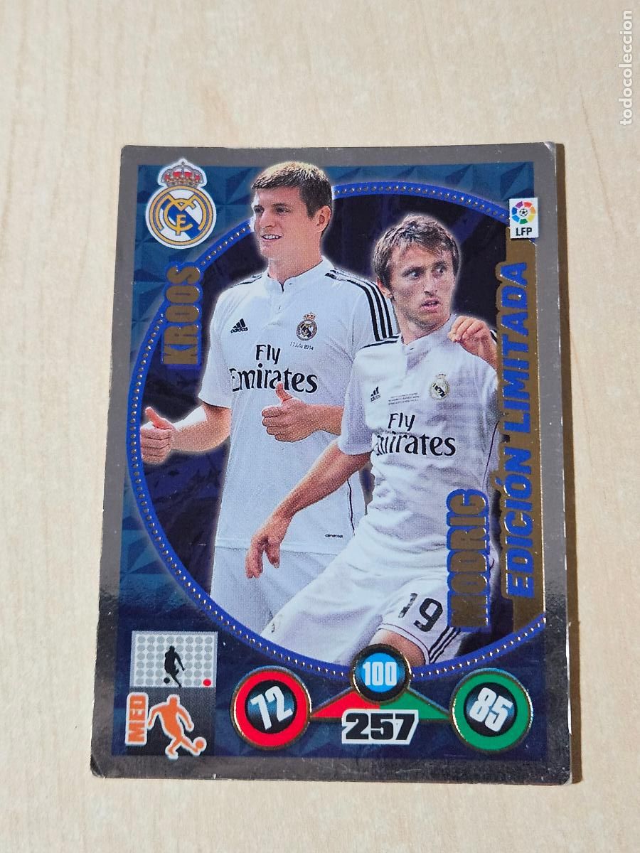 Cromos de f&uacute;tbol: FICHA KROOS/MODRIC - ADRENALYN 14 15 - PANINI 2014 -15 - CROMO - EDICION LIMITADA