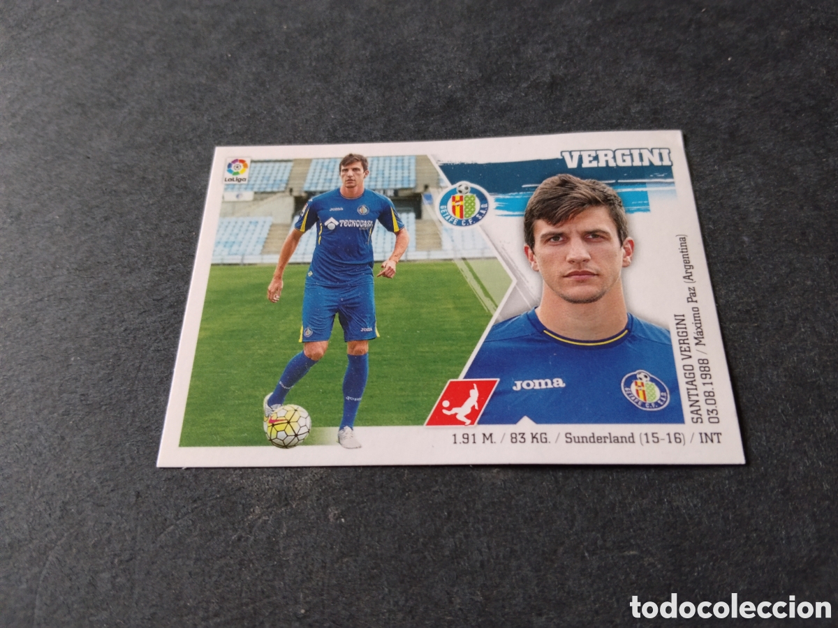 Cromos de f&uacute;tbol: Cromo futbol 2015-16 vergini, Getafe