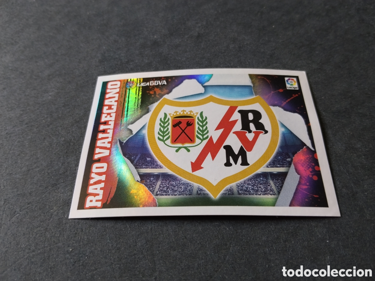 Cromos de f&uacute;tbol: Cromo futbol 2015-16 escudo Rayo Vallecano